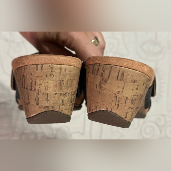 NEW Vionic Letitia Slide Sandal Sz 6.5 Black Adjustable Cork Sole - Picture 6 of 8